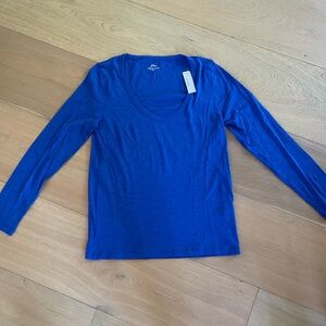 J. Crew Women’s Cobalt Blue Scoop Neck Long Sleeve Tee